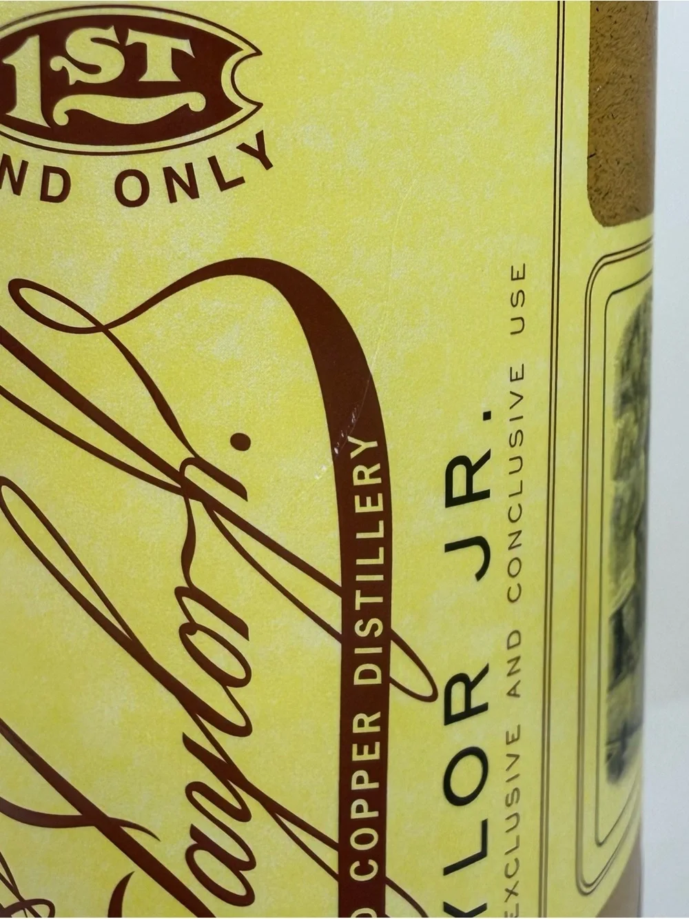 Colonel EH Taylor Single Barrel Bourbon Empty & Unrinsed 750 ml Bottle & Tube